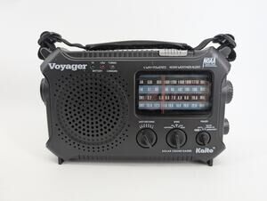Kaito Voyager KA500 Black Solar Crank NOAA Weather Alert AM FM SW Radio Portable